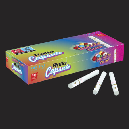 Rollo Bubble Gum Capsule King Size Cigarette Tubes – 100ct Box
