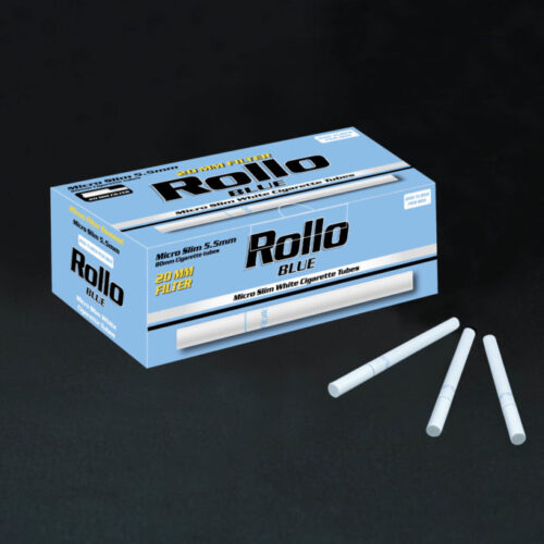 Rollo Blue Micro Slim Cigarette Tubes – 200ct Box