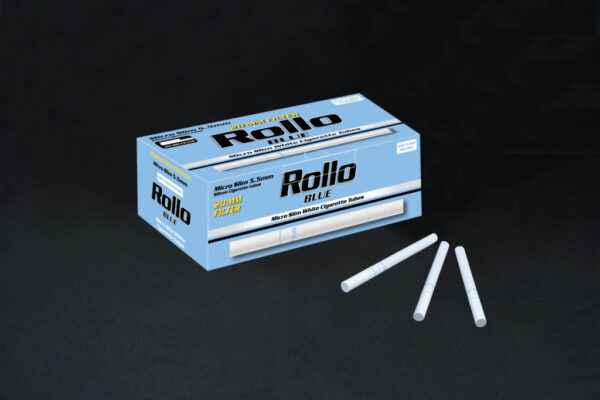 Rollo Blue Micro Slim Cigarette Tubes – 200ct Box