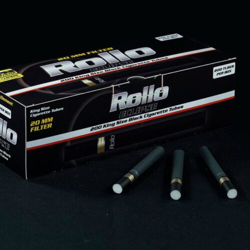 Rollo Eclipse Black Cigarette Tubes – 100ct/200ct (Luxury King Size)
