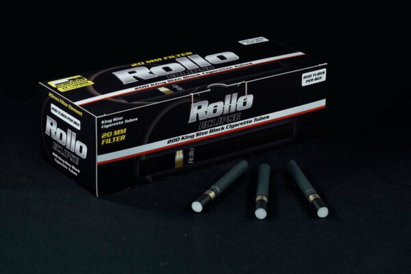 Rollo Eclipse Black Cigarette Tubes – 100ct/200ct (Luxury King Size)
