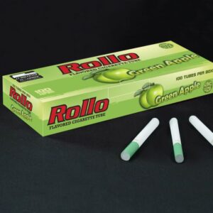 Rollo Green Apple Flavored Cigarette Tubes – 100ct Box