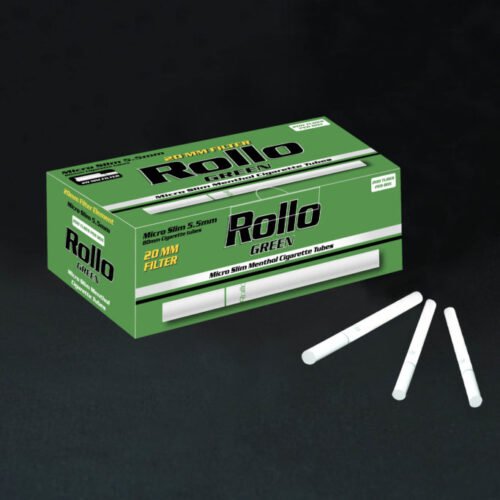 Rollo Green Micro Slim Cigarette Tubes – 200ct Box (5.5mm 80/20 Series)