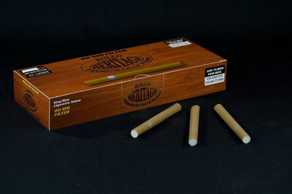 Rollo Heritage Premium Cigar Tubes – King Size (Homogenized Tobacco Leaf)