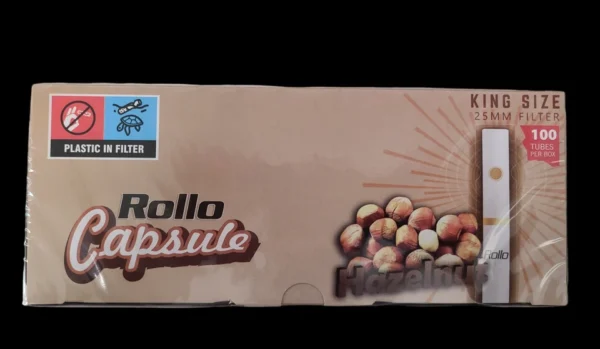 Rollo Hazelnut Capsule King Size Cigarette Tubes – 100ct Box