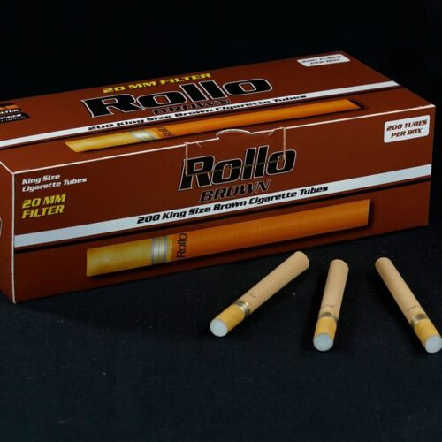 Rollo Brown Cigarette Tubes – 100ct/200ct (Natural Look King Size)