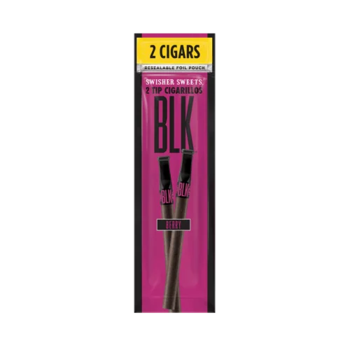 Swisher Sweets BLK Berry 30-Count Value Pack | 15 x 2-Pack Foil Pouches | Tipped Berry Cigarillo Display Box