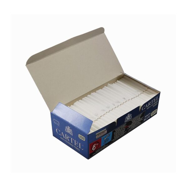 Cartel 100mm Blue Filter Tubes – 200 Count Box