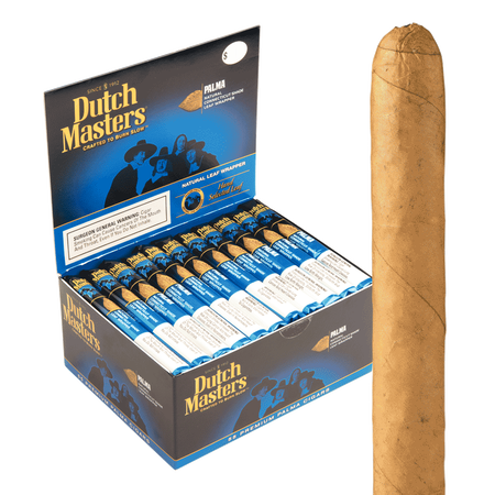 Dutch Masters Palma 55-Count Display | Classic Natural Wrapper Box | Individually Wrapped Smooth Palmas