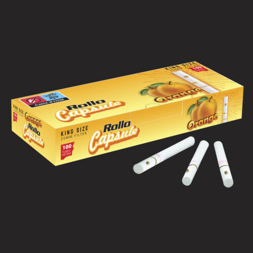 rollo Orange Capsule King Size Cigarette Tubes – 100ct Box