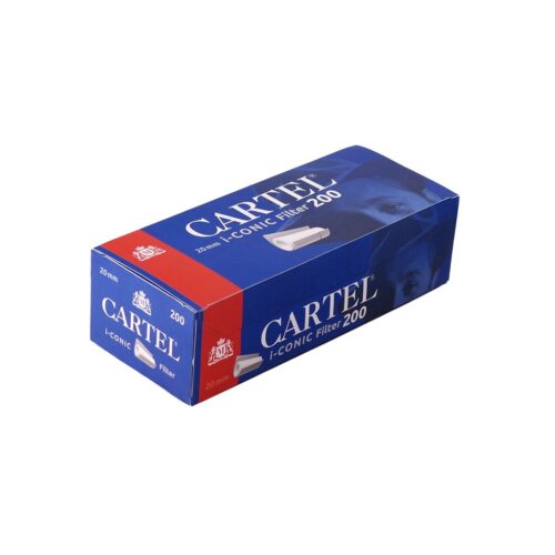 Cartel I-CONIC 20mm Long Filter Tubes | Premium White King Size Tubes | 200-Piece I-CONIC RYO Cigarette Tubes