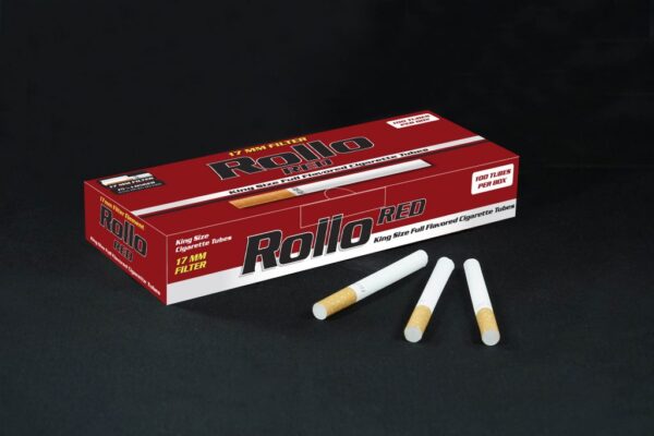 Rollo Red Cigarette Tubes – 100ct Box (Classic Series)