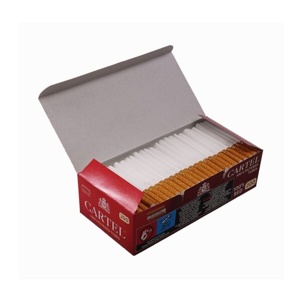Cartel 100mm Red Filter Tubes – 200 Count Box