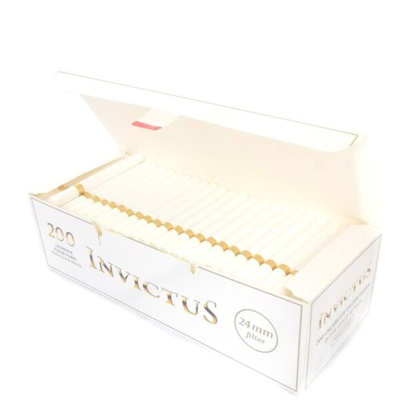 Invictus White & Gold Luxury XL Filter Tubes – (24mm Filter)