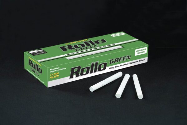 Rollo Green Cigarette Tubes – 100ct Box (Refreshing Series)