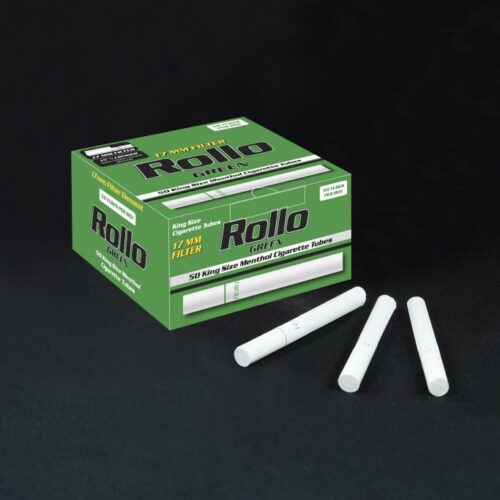 Rollo Green Cigarette Tubes – 50ct Pocket Pack (Refreshing Series)