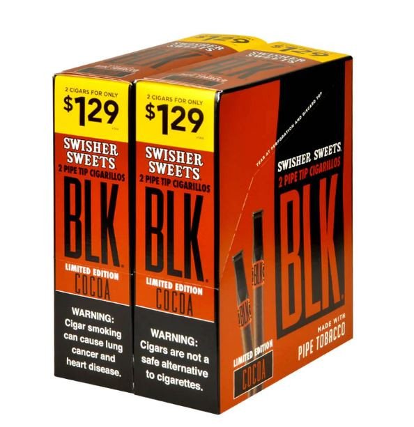 Swisher Sweets BLK Cocoa Tip Cigarillos