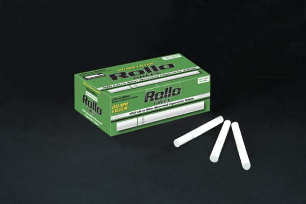 Rollo Green Ultra Slim Cigarette Tubes – 100ct Box (6.5mm Refreshing Series)