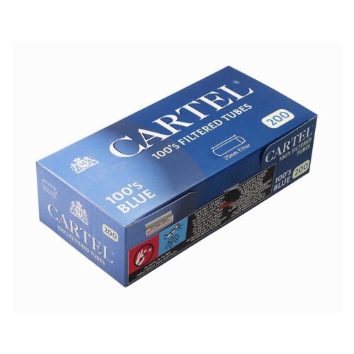 Cartel 100mm Blue Filter Tubes – 200 Count Box