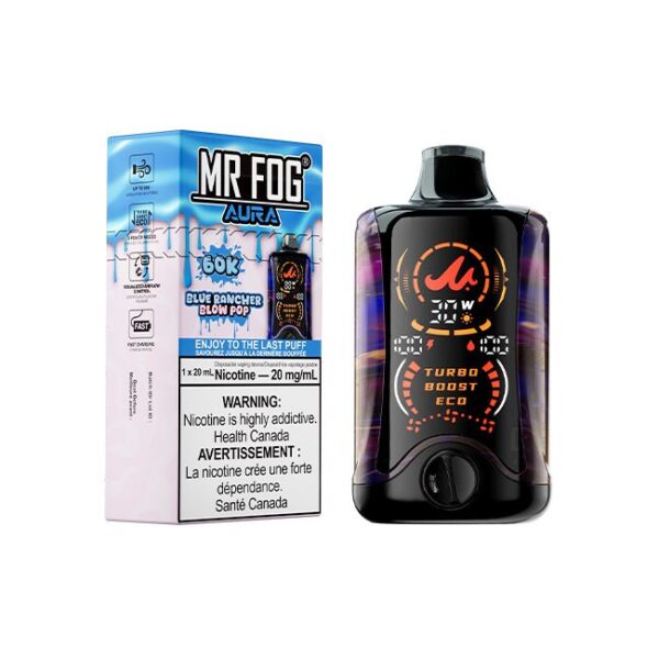 Mr Fog Aura 60k Puffs Blue Rancher Blow Pop