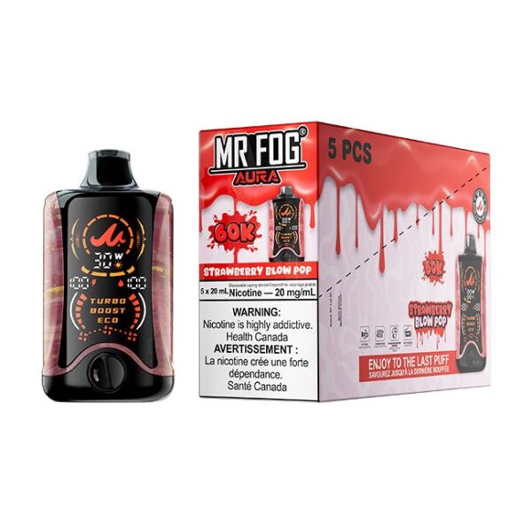 Mr Fog Aura 60k Puffs Strawberry Blow Pop