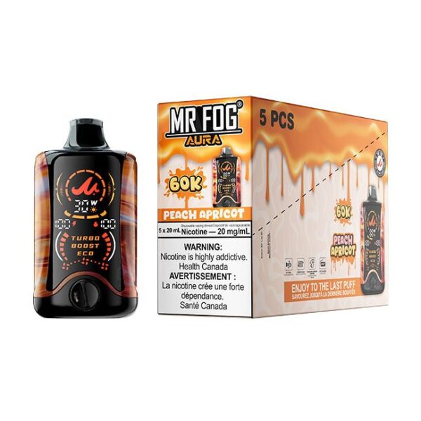 Mr Fog Aura 60k Puffs Peach Apricot