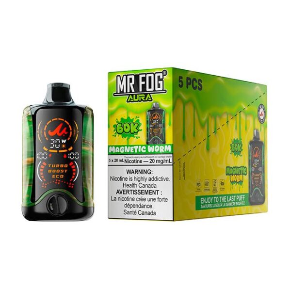 Mr Fog Aura 60k Puffs Magnetic Worm
