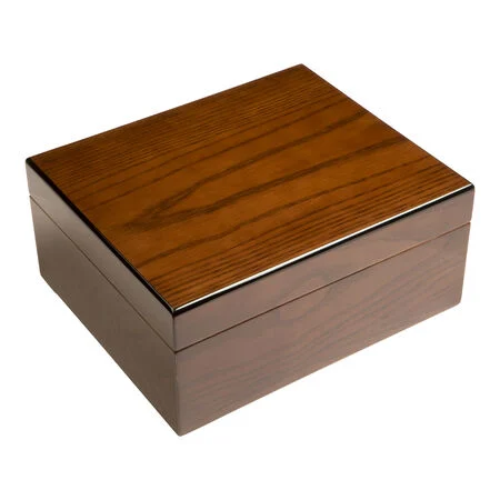 Small Ash Burl Cigar Humidor | Luxury Wood Storage