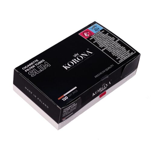 Korona Slim Filter Tubes – 120 Count Box (6.8mm Diameter)