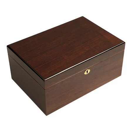 Large African Teak Cigar Humidor | 100-150 Count