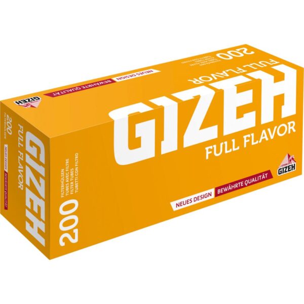 GIZEH Full Flavor Standard Filter Tubes – 200 Count Box