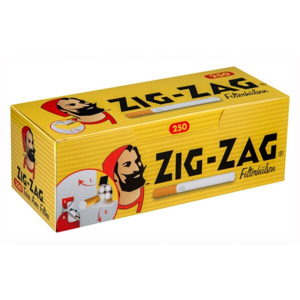 ZIG-ZAG King Size Filter Tubes – 250 Count Box