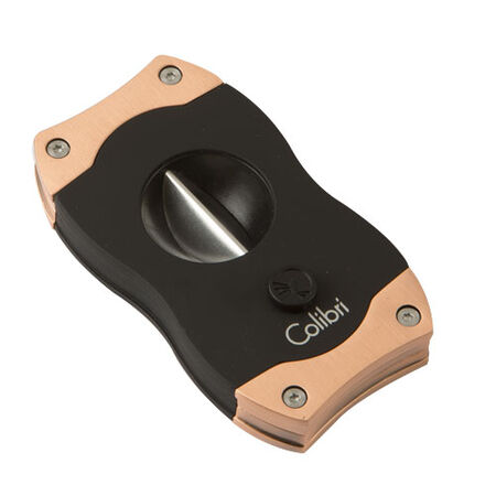 Colibri V-Cut Cigar Cutter - Black & Rose Gold